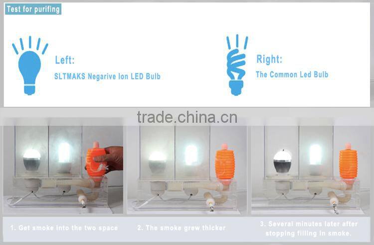 led bulb manufacturing plant CE RoHS dimmable 5w e27 negative ion led lamp