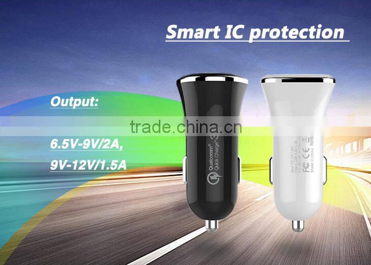 HC-QC30 qucik usb car charger 3.0,smart IC protection