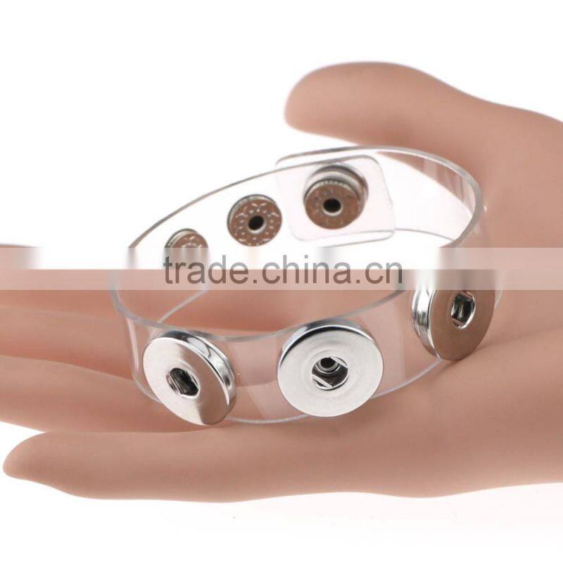 Snap Button Leather Bracelets Punk Gothic Bangles Wristbands