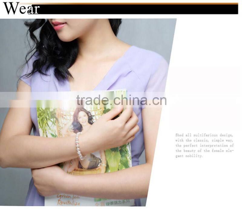 yuansheng brand high luster AAA bead bracelets akoya white pearl 8-8.5mm 18cm wholesale