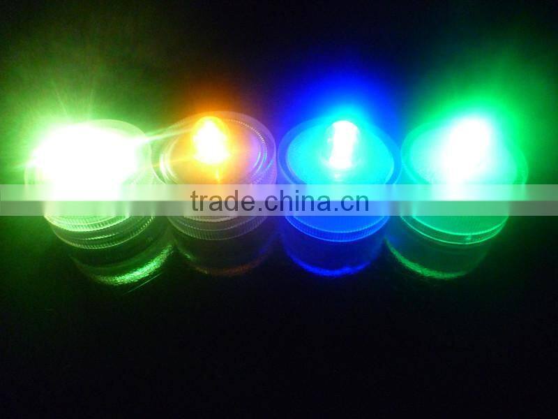 LED Battery waterproof stickable shower light Round Shape Waterproof micro led flashing candle Light