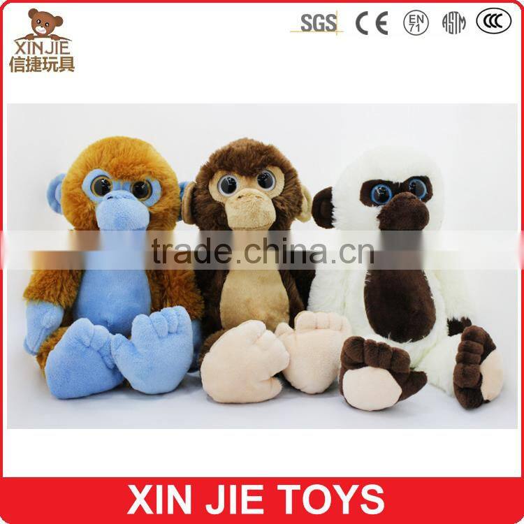 white plush big eyes orangutan toy lovely good quality stuffed orangutan toy manufactuer soft orangutan toy for kids
