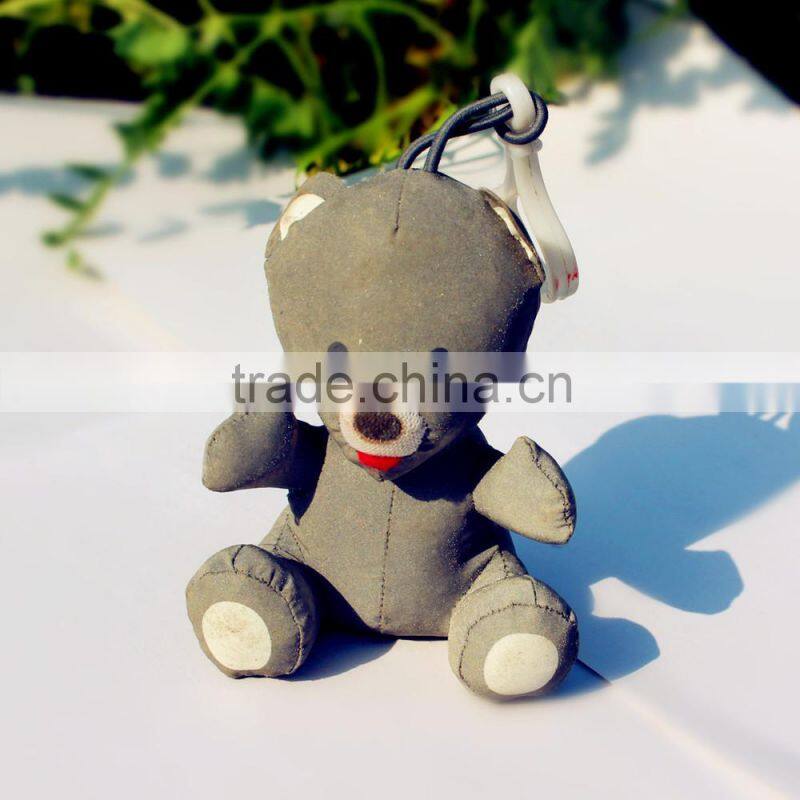 HOT sale plush reflective animal keychain