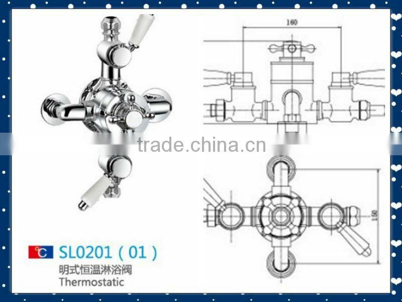 Surface Mounted Shower Faucet Valve Faucet Diverter Valve