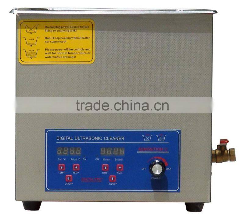 Factory price 6L Stainless Steel adjustable power ultrasonic digital ultrasonic cleaner
