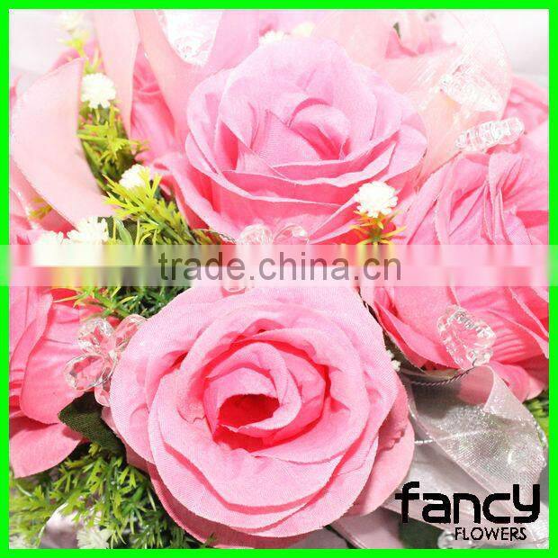 9 heads bride hand flower artificial rose flower