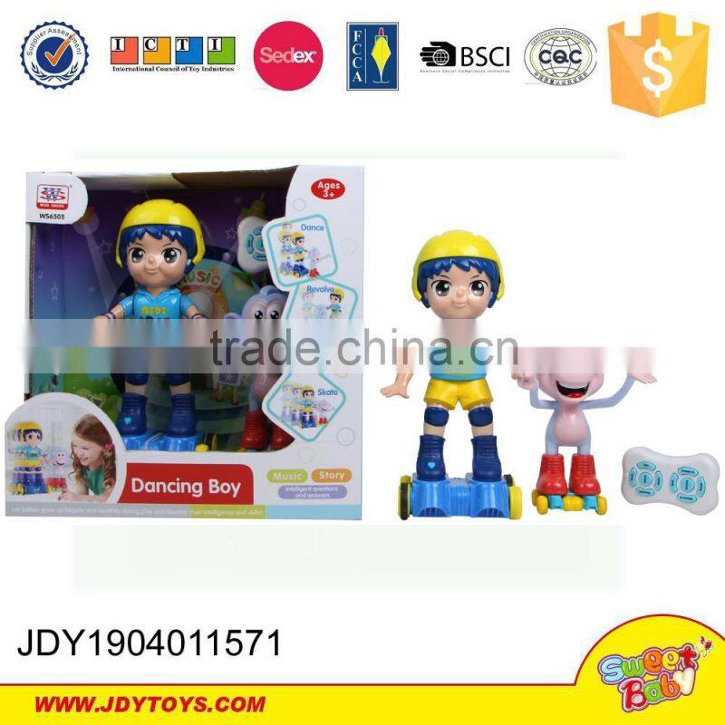 New product remote control toy revolve dancing girl with light and music