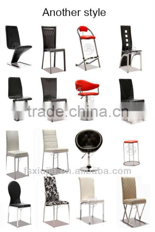 Leather Upholster Metal Dining Chair Modern Z656