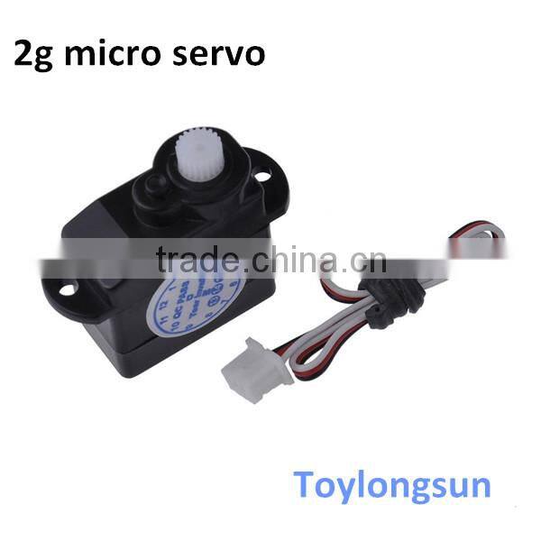 High torque mirco servo 2g plastic gear mini sevo motor