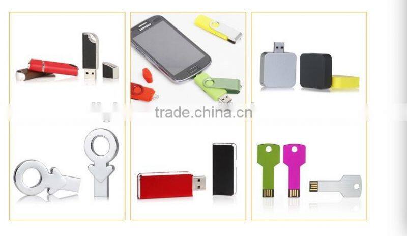 2016 hot selling free logo brand USB flash drive pen drive memory stick metal various shapes of disk,