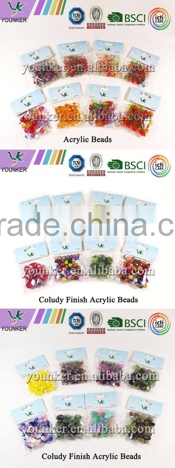 Wholesale Fashionable Plastic beads Pony Beads Glass Seed Beads Used for Jewelry Making And DIY Kits
