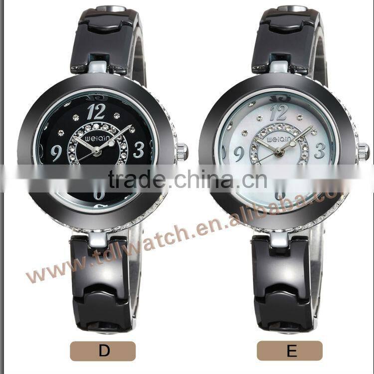 2015 Hot Selling Fashion Sapphire Crystal Fashion White Ceramic Watch