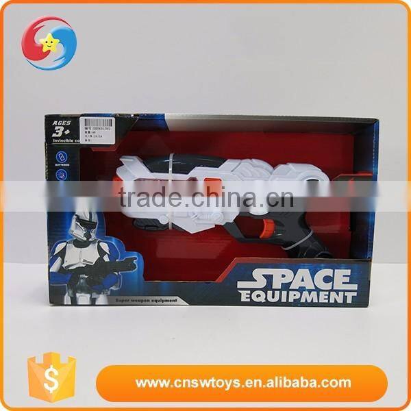 Promotional creative funny kids plastic B/O gun with light and music