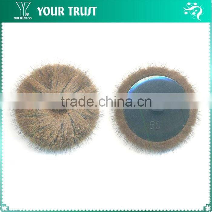 Blue Indigo Glass Bead Brown Bead Covered Technics Shank Shirt Cover Button