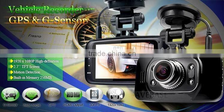 2.7 Inch 1080P Full HD 5.0M Pixel 170 Degree Wide Angel Ambarella Mini Car DVR Recorder with GPS Tracker