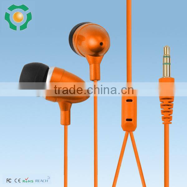 Super bass metal earphone, stereo in-ear mp3 earphones asian boy wholesaler