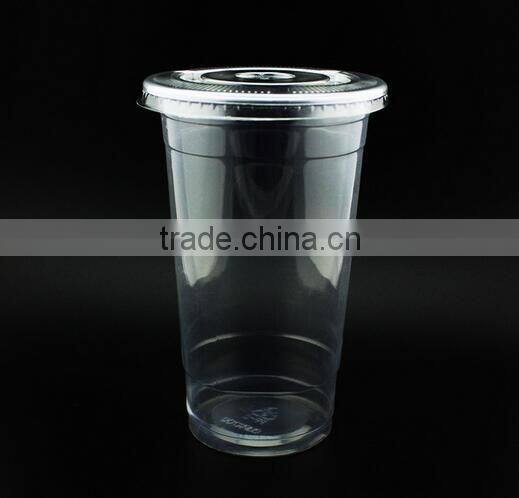 China-made clear transparent disposable PP PET plastic cup with lid