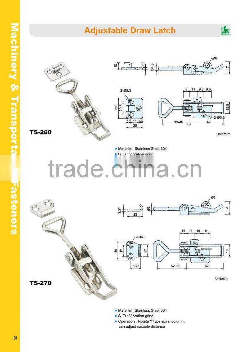 TS-260-ST distribution panel construction equipment hydraulic hook safety toggle latch