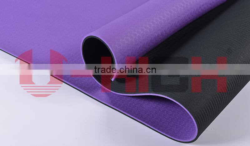 custom yoga mat 007 TPE Two Color Tone Yoga Mat