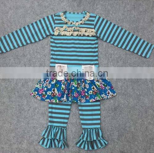 china Wholesale Christmas tree printing little girls boutique remake clothing sets fall winter clothing baby girls