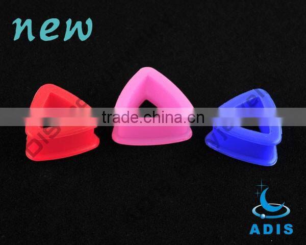 Beautiful Heart-shape Hollow Earring Red Silicon Tunnels