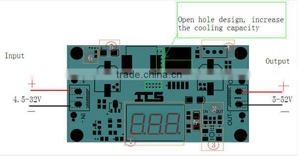 dc dc converter 12v to 24v 36v 48v voltage regulator step up power adjustable module with voltmeter