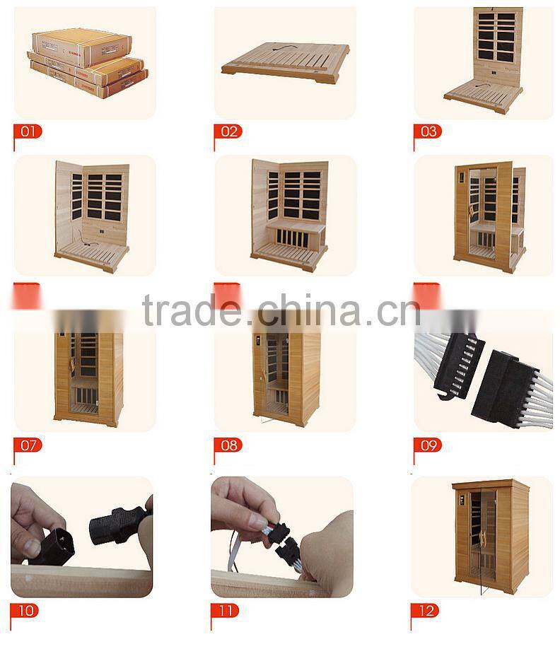 three person hemlock infrared ceramic heater sauna room indoor sauna room KD-5003SC