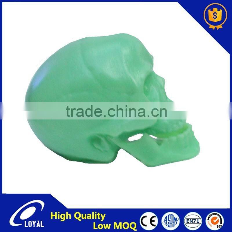 Wholesale Life Size Halloween Human Green Luminous Skull