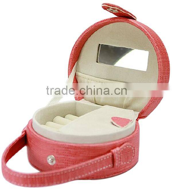 Customized Rigid Orange Shape Cardboard Paper PU Jewelry Storage Box