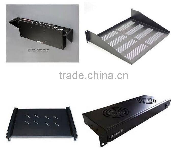 Metal cover waterproof outdoor network cabinet racks server enclosures accessories 1U fan unit