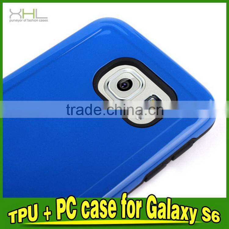 Factory hot sell for samsung s6 pc tpu combo cover