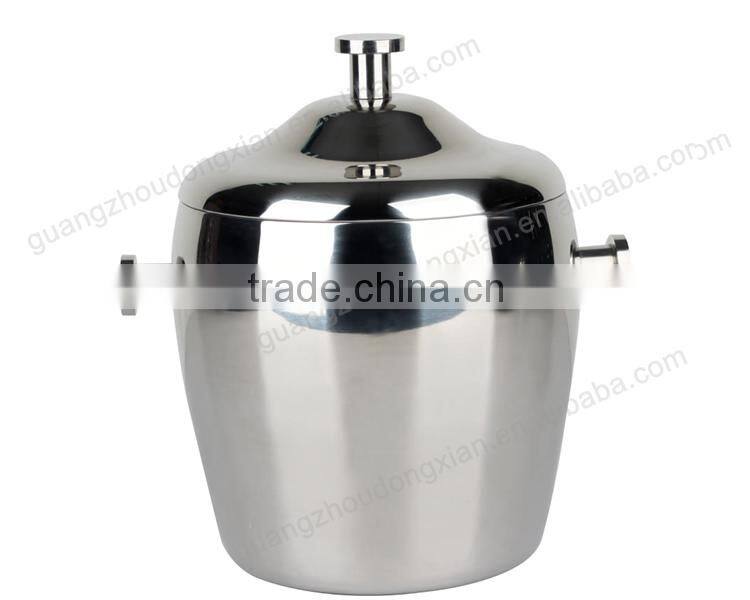 Premium Double Wall metal Stainless steel ice bucket