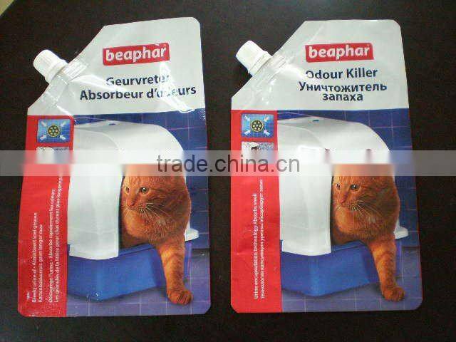 aluminum foil doypack spout packing pouch for liquid washing detergent