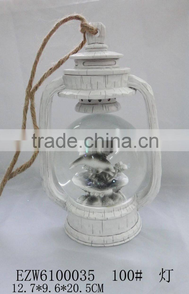 New Design Decoration Animal Lantern Garden Glass Dolphin