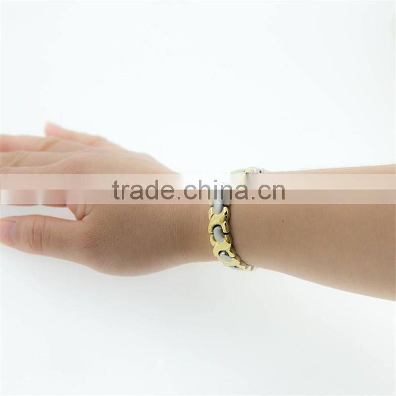 hot sellingTitanium chain bracelet Unisex style silver gold bracelet