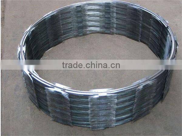 ISO9001 Silver elec-galvanized barbed wire fence for Private Area