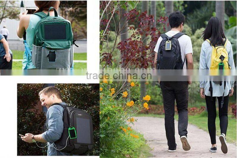 Safe and real 5000mAh solar power bank special for outdoor Solar power bank mobile phone solar charger