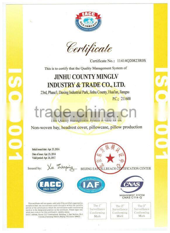 disposable airline pillowcase for small airline pillow