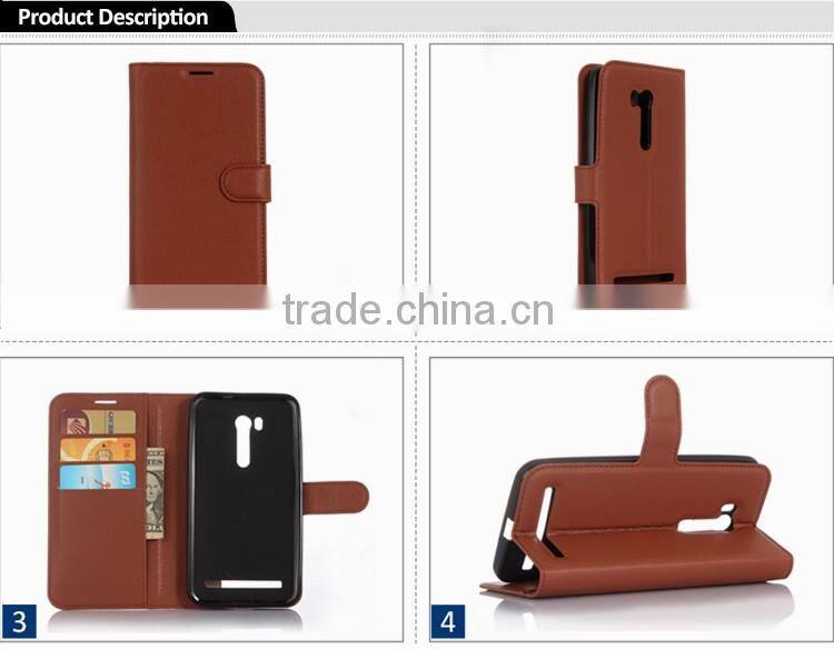 New arrival wallet leather with card slots stand flip case for Asus Zenfone Go 5.5 ZB551KL cell phone cover china price