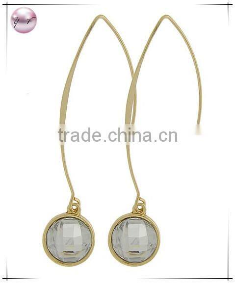 Rhodiumized Clear Acrylic Metal Dangle Earring Set