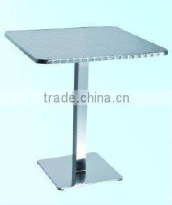 square metal dining table