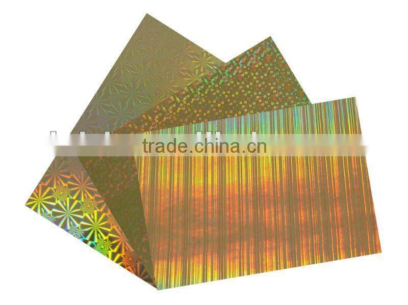 Transferred holiographic paper for cigarette packing