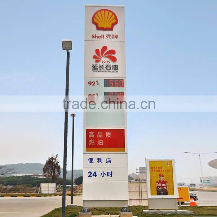 Colored Led Pylon Sign Totem Advertising Outdoor Prices