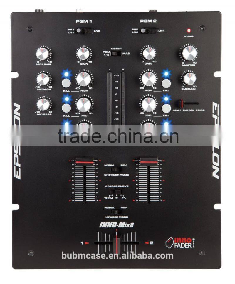 EPSILON INNO MIX 2 channel Digital Audio dj sound mixer at production cost