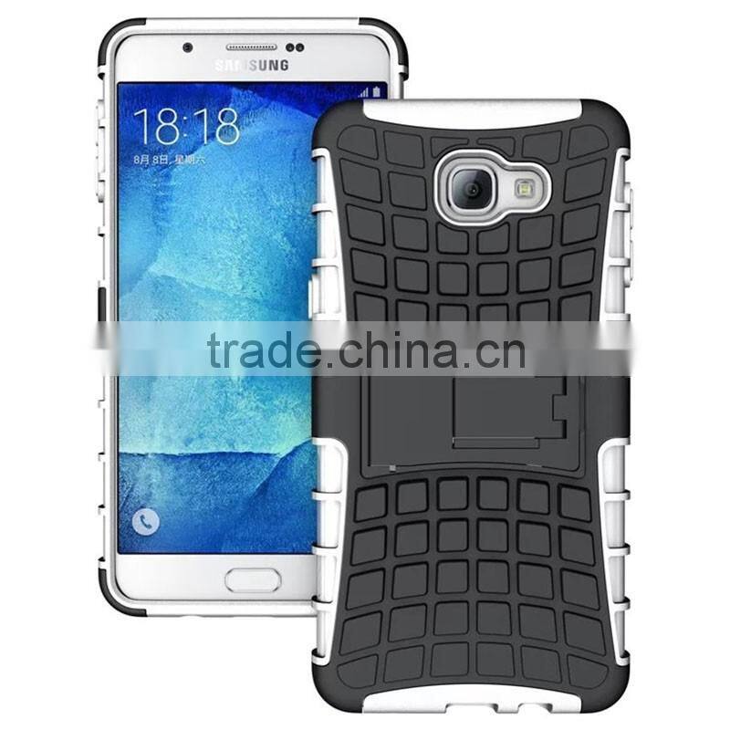 2016 New item Combo new design stand mobile phone case for Samsung A9, 2 in 1 shockproof back cover case