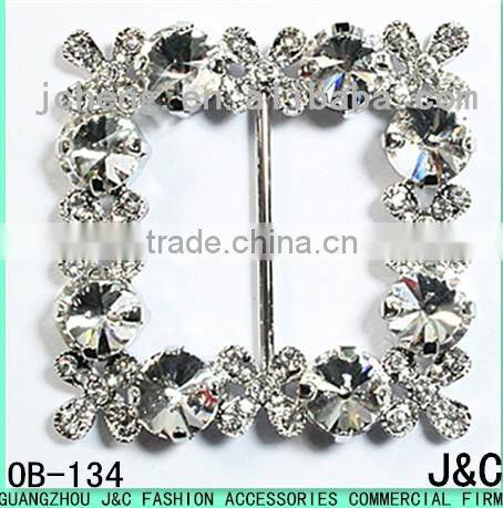 2016 square shaped crystal stone shoe ornament shoe buckle shoe trim