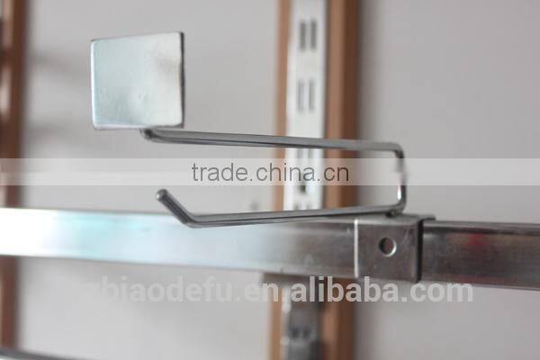 Supermarket Double wire Display Hook with Price Tag for Square Tube,Cross Bar Hook