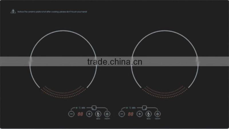 110v ETL certificate Chinese black crystal panel Timer function induction cooker