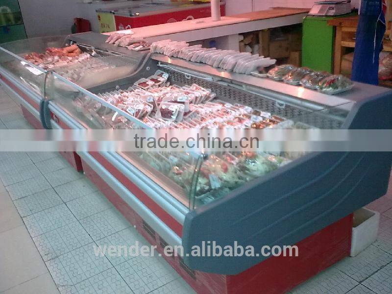 1.5M New Style supermarket Commercial meat display freezer