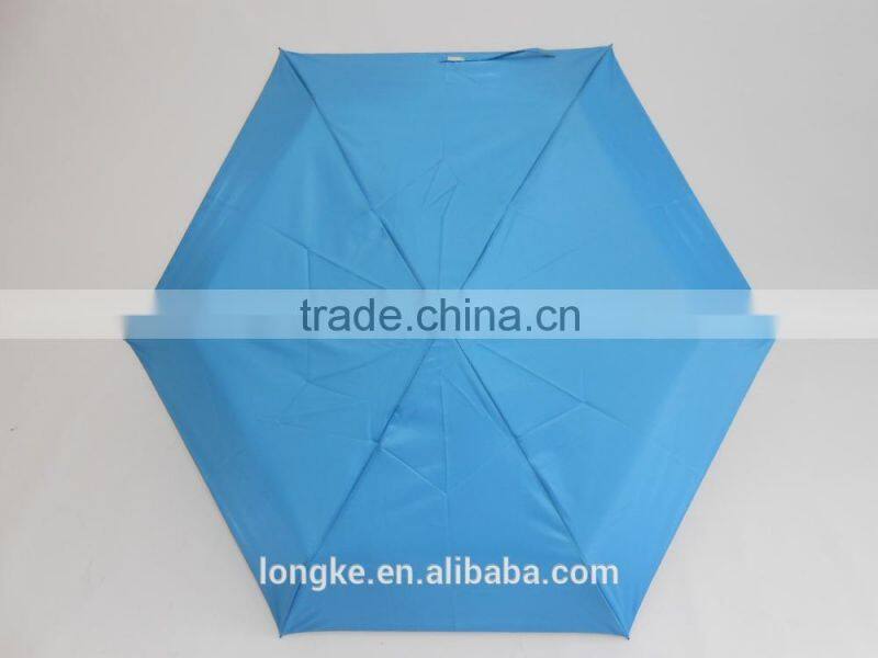 19"*6K Shining silver coating 3 fold pencil pocket umbrella